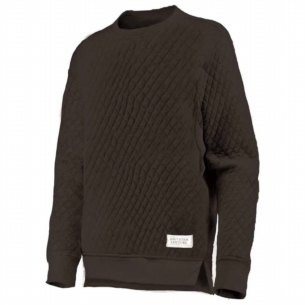 NEW SOUTHERN COUTURE women's quilted sweatshirt in black